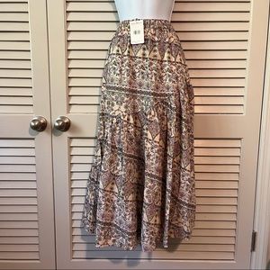 Free People Floral Maxi Skirt